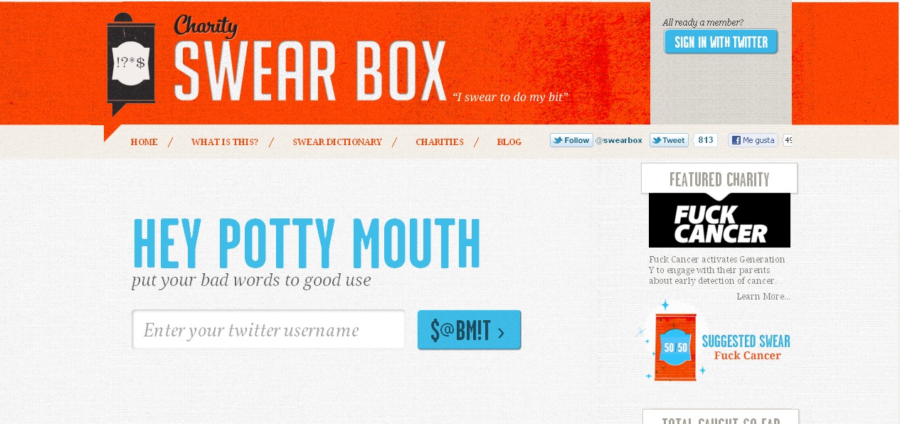 Charity Swear Box